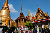 Bangkok Grand Palace,  Wat Phra Keow (temple of the Emerald Buddha). overview of the raised platform from south.